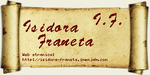 Isidora Franeta vizit kartica